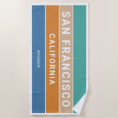 Individuelle Name San Francisco / IHRER TEXT Strandtuch (Vorderseite)