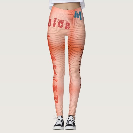 Individuelle Name Sangria Wüstensand Leggings (Vorderseite)