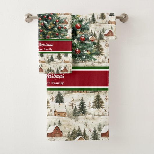 Individuelle Name Santa Claus Badetuch Geschenk Se Badhandtuch Set (Insitu)