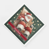 Individuelle Name Santa Claus Christmas Napkins Serviette (Ecke)