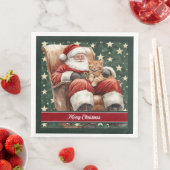 Individuelle Name Santa Claus Christmas Napkins Serviette (Beispiel)