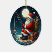 Individuelle Name Santa Keramik Ornament (Rechts)