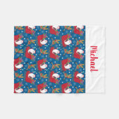 Individuelle Name Santa Reindeer Personalisiert We Fleecedecke (Vorderseite (Horizontal))