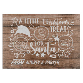 Individuelle Name Santa zu Weihnachten Leckereien Schneidebrett