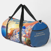 Individuelle Name Santorini Griechenland Sunset Duffle Bag (Rechte Ecke)