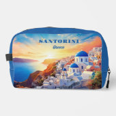 Individuelle Name Santorini Griechenland Sunset Waschbeutel (Vorderseite)
