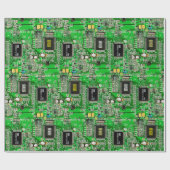 Individuelle Name-Schaltmuster - Grün Geeky Geschenkpapier (Flach)