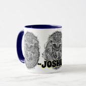 Individuelle Name Schlafen Igel Combi Kaffee Tasse (Vorderseite Links)