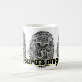 Individuelle Name schlafend Igel Kombi Kaffee Tass Kaffeetasse