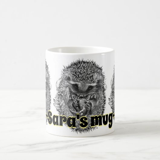 Individuelle Name schlafend Igel Kombi Kaffee Tass Kaffeetasse (Mittel)