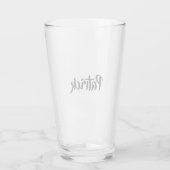 Individuelle Name schlicht Glas (Rückseite)