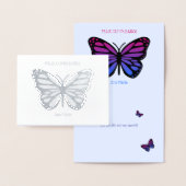 Individuelle Name Schmetterling Geburtstag Cumplea Folienkarte (Anzeige)