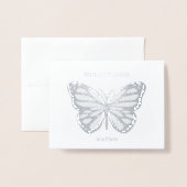 Individuelle Name Schmetterling Geburtstag Cumplea Folienkarte (Vorderseite mit Umschlag)