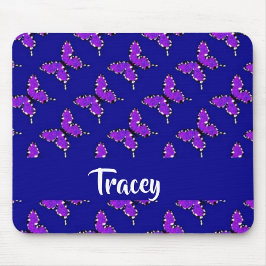 Individuelle Name-Schmetterlinge Mousepad (Vorne)