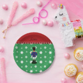 Individuelle Name-Schneeflocken Pappteller (Party)
