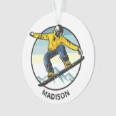 Individuelle Name-SCHNOWBOARD Ornament (Vorderseite)