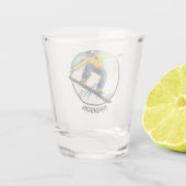 Individuelle Name-SCHNOWBOARD Schnapsglas (Rückseite)