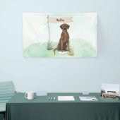 Individuelle Name Schokolade Labrador Haustier Hun Banner (Messeveranstaltung)