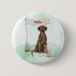 Individuelle Name Schokolade Labrador Haustier Hun Button