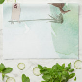 Individuelle Name Schokolade Labrador Haustier Hun Geschirrtuch (Gefaltet)