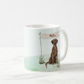 Individuelle Name Schokolade Labrador Haustier Hun Kaffeetasse (VorderseiteRechts)