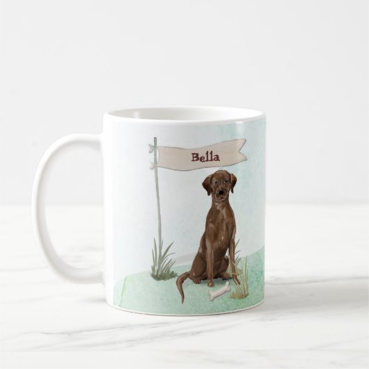 Individuelle Name Schokolade Labrador Haustier Hun Kaffeetasse (Links)