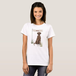 Individuelle Name Schokolade Labrador Haustier Hun T-Shirt