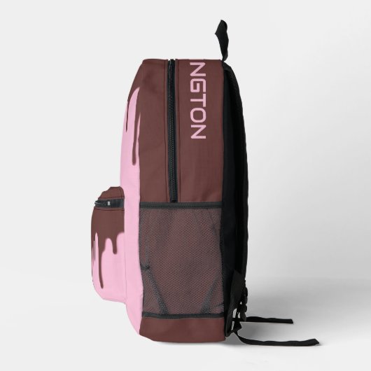 Individuelle Name Schokolade Tropfen Bedruckter Rucksack (Rechts)