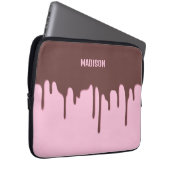 Individuelle Name Schokolade Tropfen Laptopschutzhülle (Vorne Rechts)