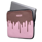 Individuelle Name Schokolade Tropfen Laptopschutzhülle (Vorderseite Links)