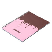 Individuelle Name Schokolade Tropfen Notizblock (Linke Seite)