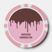 Individuelle Name Schokolade Tropfen Pokerchips (Vorderseite)