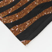 Individuelle Name Schokoladenbraun Glitzer Tigerst Fleecedecke (Ecke)