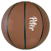 Individuelle Name Schokoladenbraun schlicht Basketball (Vertikal)