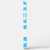 individuelle Name, schöne blaue Polka-Punkte Case-Mate iPhone Hülle (Rückseite / Links)