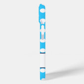 Individuelle Name, schöne blaue Polka-Punkte Case-Mate iPhone Hülle (Rückseite / Links)