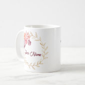 Individuelle Name Schöne Elegante Blumenmotive Kaffeetasse (Vorderseite Links)