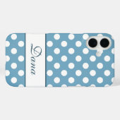 Individuelle Name, schöne Farben und weiße Polka-P Case-Mate iPhone Hülle (Rückseite (Horizontal))