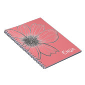 Individuelle Name Schönes Design Notebook für Blum Notizblock (Rechte Seite)