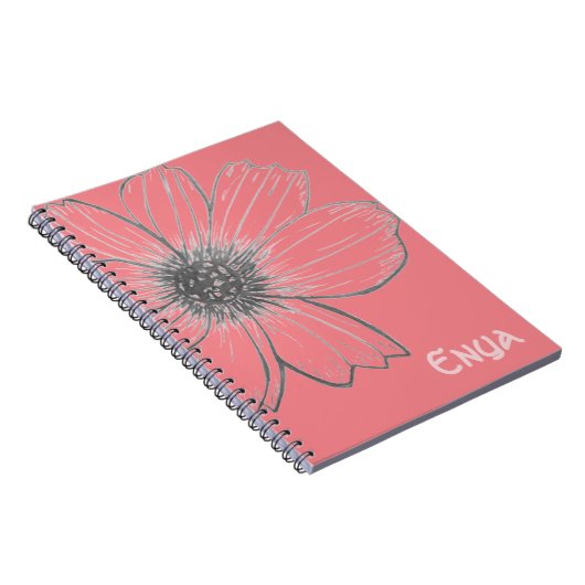 Individuelle Name Schönes Design Notebook für Blum Notizblock (Rechte Seite)