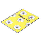 Individuelle Name Schönes Design Notebook für Blum Notizblock (Linke Seite)
