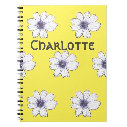 Individuelle Name Schönes Design Notebook für Blum Notizblock (Vorderseite)