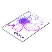 Individuelle Name Schönes Design Notebook für Blum Notizblock (Linke Seite)