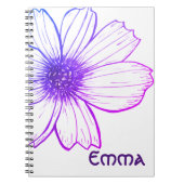 Individuelle Name Schönes Design Notebook für Blum Notizblock (Vorderseite)