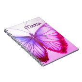 Individuelle Name Schönes SchmetterlingsNotebook Notizblock (Rechte Seite)