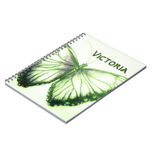 Individuelle Name Schönes SchmetterlingsNotebook Notizblock