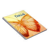 Individuelle Name Schönes SchmetterlingsNotebook Notizblock (Rechte Seite)