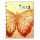 Individuelle Name Schönes SchmetterlingsNotebook Notizblock (Vorderseite)