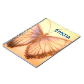 Individuelle Name Schönes SchmetterlingsNotebook Notizblock (Linke Seite)