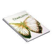 Individuelle Name Schönes SchmetterlingsNotebook Notizblock (Rechte Seite)